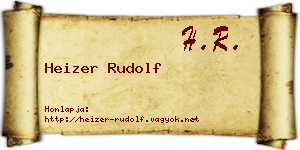 Heizer Rudolf névjegykártya